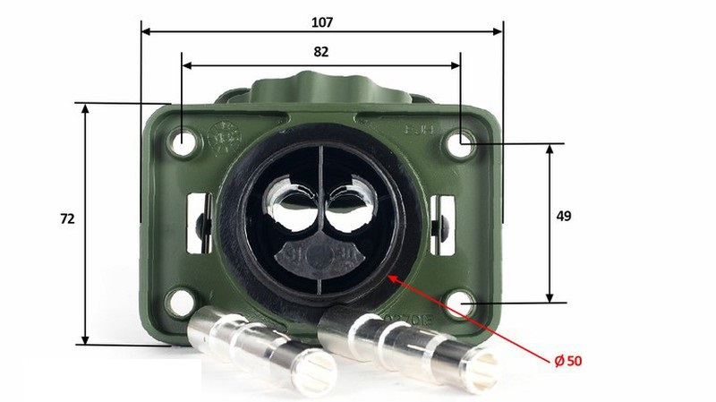 2 Pin Aluminum socket 24v 35 mm EJR