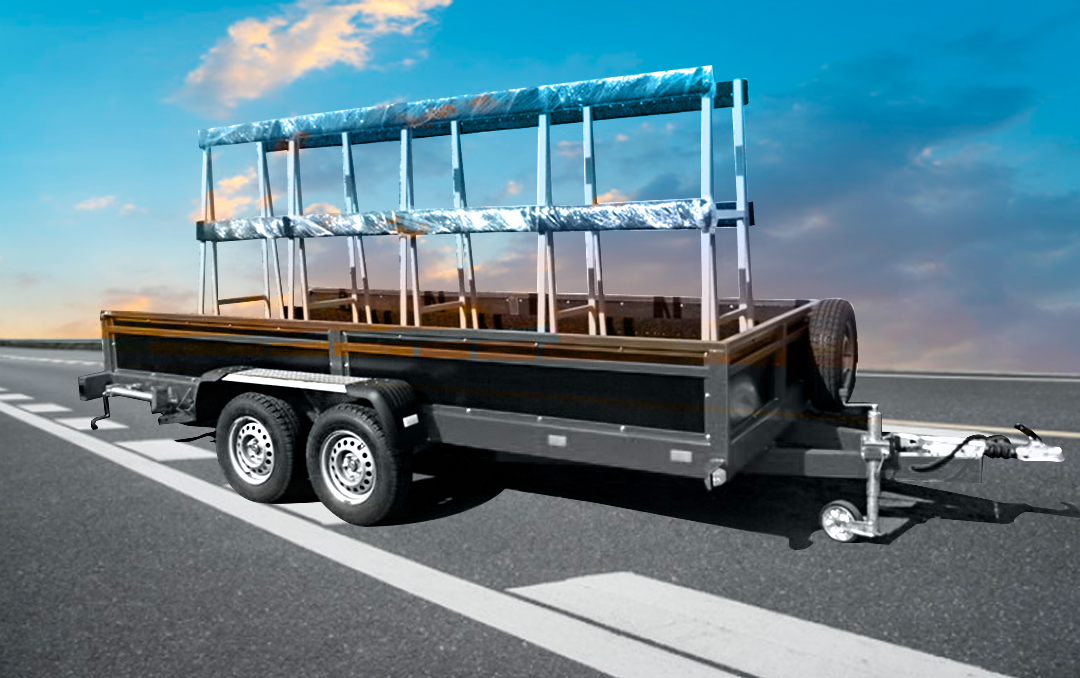 3500 kg Double axle Open Box Trailer